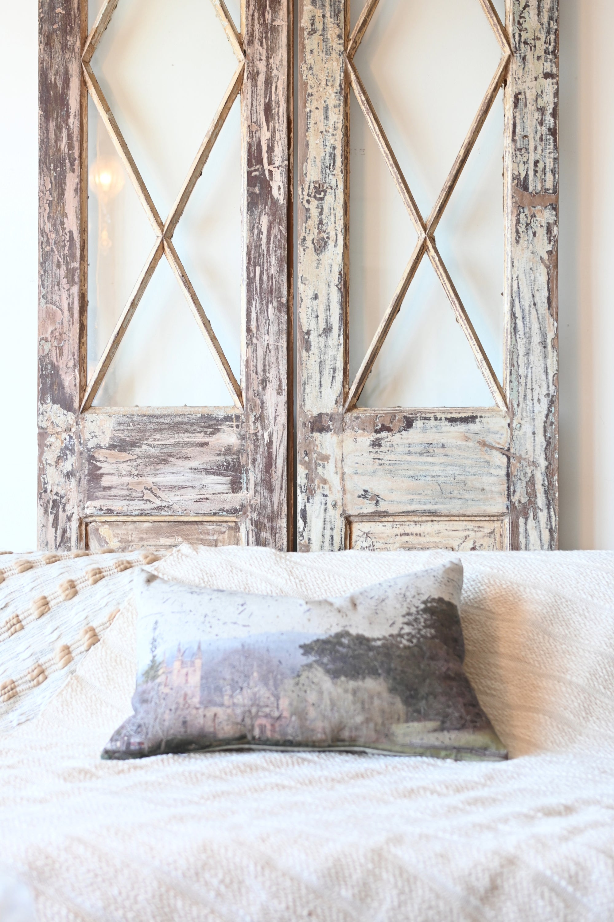 Sustainable organic linen cushion Port Arthur the Church