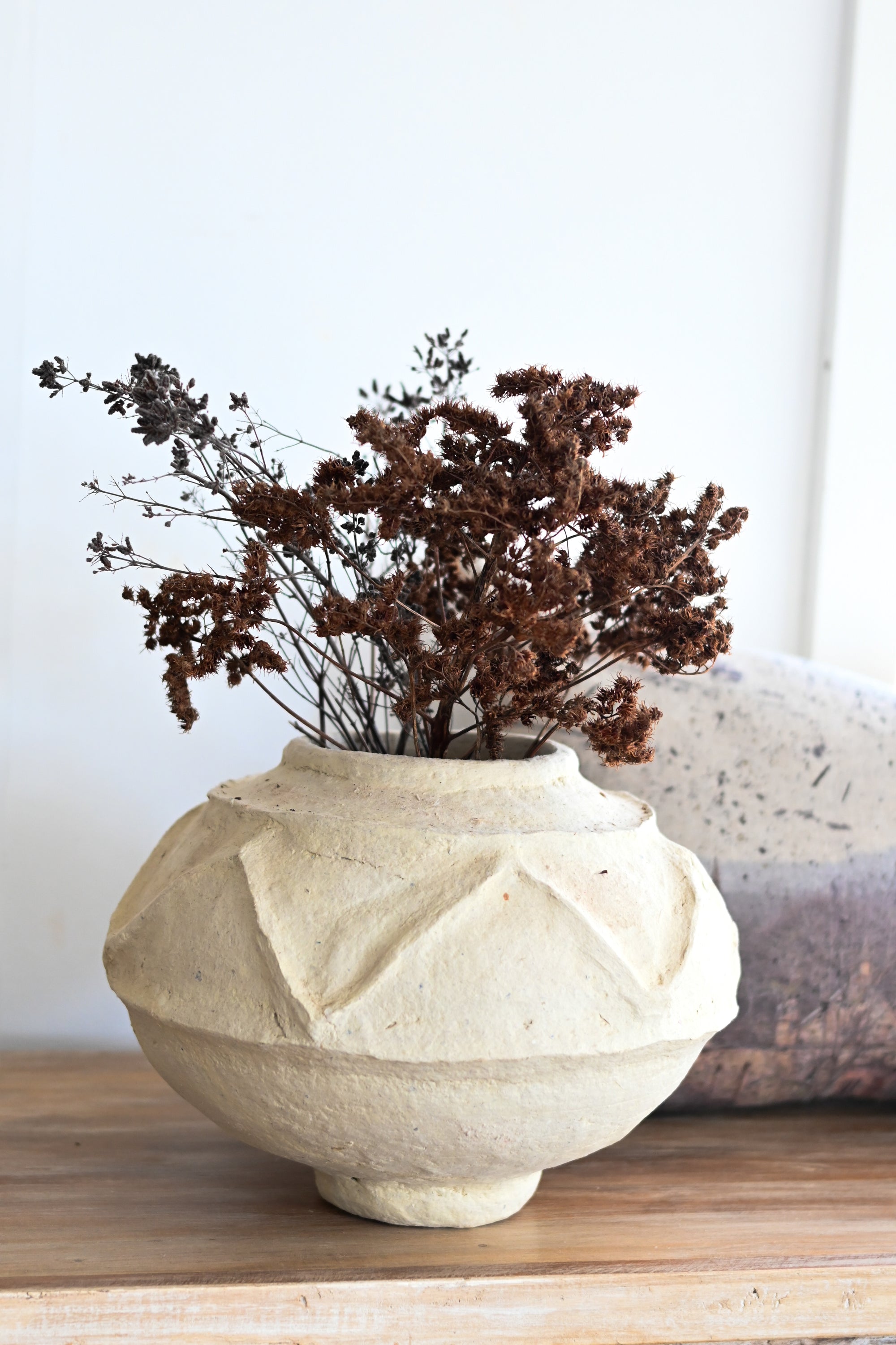 'Mélé' paper mache vase
