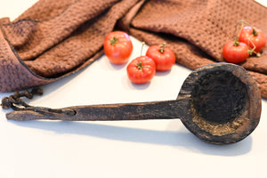 Sustainable interior styling, vintage Wooden spoon