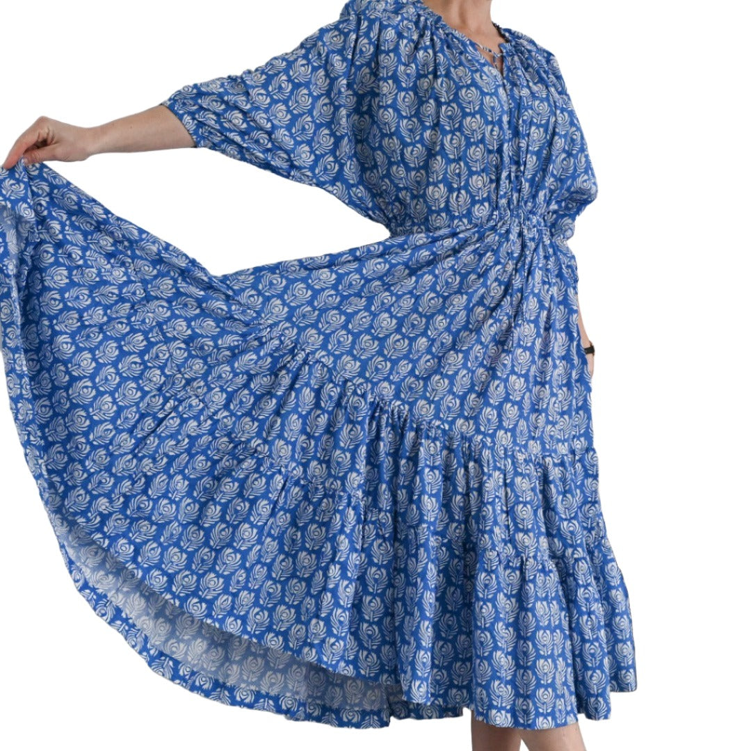 Organic premium cotton peasant dress