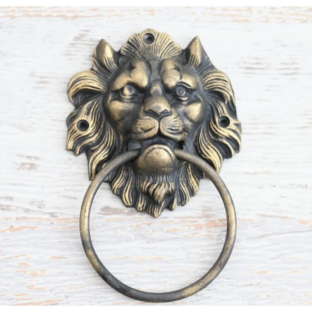 Lion head door knocker