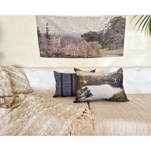 Linear Indigo Lumbar Cushion